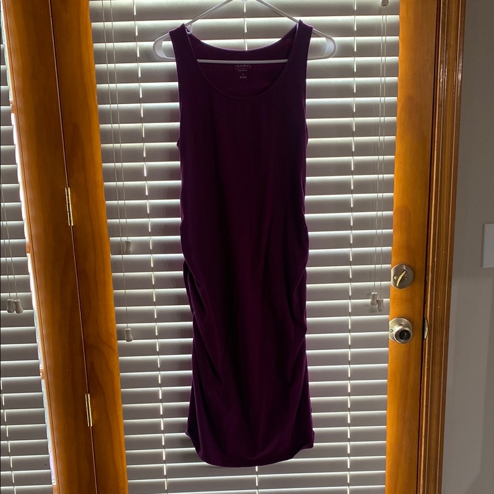 Isabel Maternity by Ingrid & Isabel Deep Purple Midi Dress